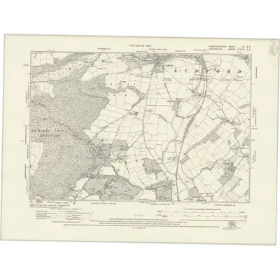 1924 Map of Herefordshire III.SE, 1928 Print
