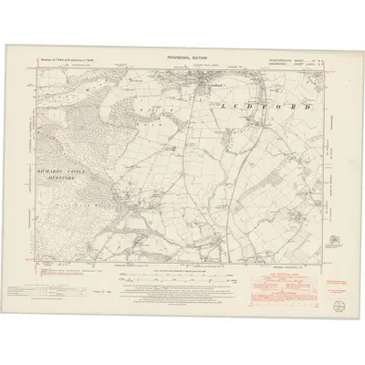 1949 Map of Herefordshire III.SE, 1953 Print