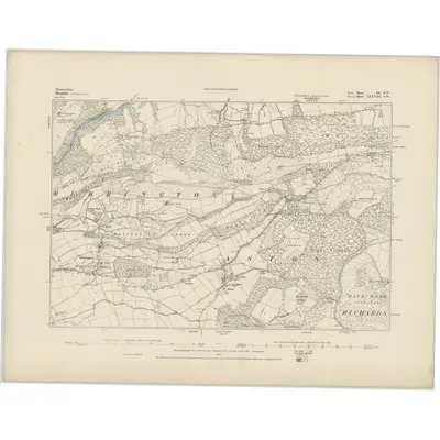 1883 Map of Herefordshire III.SW, 1884 Print