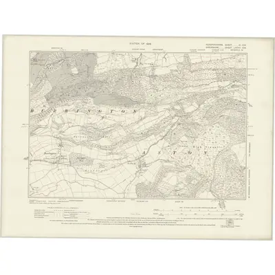 1924 Map of Herefordshire III.SW, 1928 Print