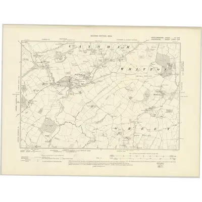1902 Map of Herefordshire IV.SW, 1904 Print