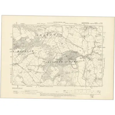 1902 Map of Herefordshire IX.SE, 1905 Print