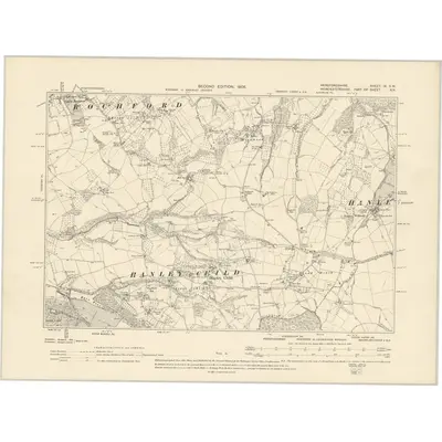 1902 Map of Herefordshire IX.SW, 1905 Print