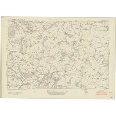 1944 Map of Herefordshire L, 1953 Print