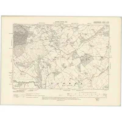 1903 Map of Herefordshire L.NW, 1905 Print