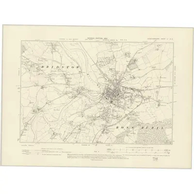 1903 Map of Herefordshire LI.NE, 1905 Print