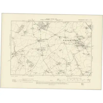 1903 Map of Herefordshire LI.NW, 1905 Print