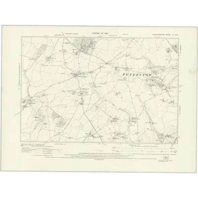 1927 Map of Herefordshire LI.NW, 1930 Print