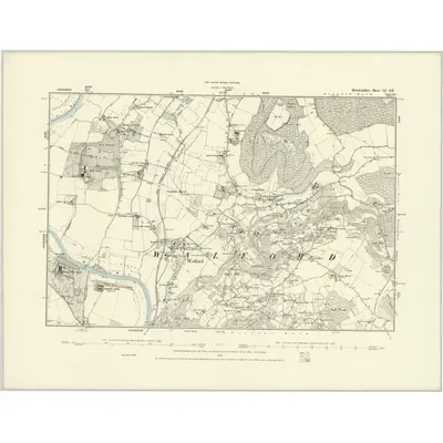 1887 Map of Herefordshire LI.SE, 1888 Print