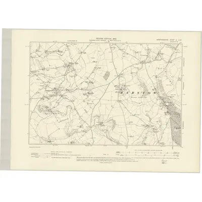 1903 Map of Herefordshire LI.SW, 1905 Print