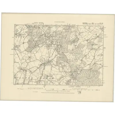 1882 Map of Herefordshire LII.NE, 1887 Print
