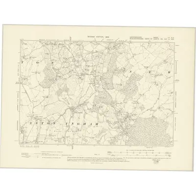 1903 Map of Herefordshire LII.NE, 1905 Print