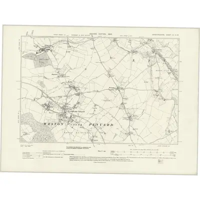 1903 Map of Herefordshire LII.NW, 1905 Print