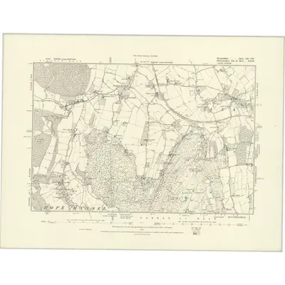 1879 Map of Herefordshire LII.SW, 1888 Print