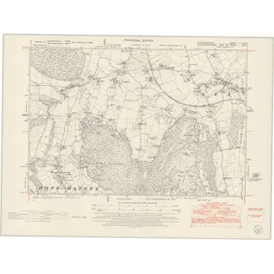1948 Map of Herefordshire LII.SW, 1953 Print