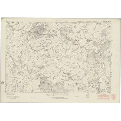 1938 Map of Herefordshire LIII, 1948 Print