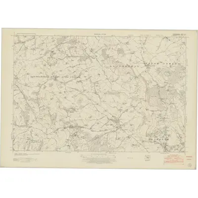 1943 Map of Herefordshire LIII, 1953 Print