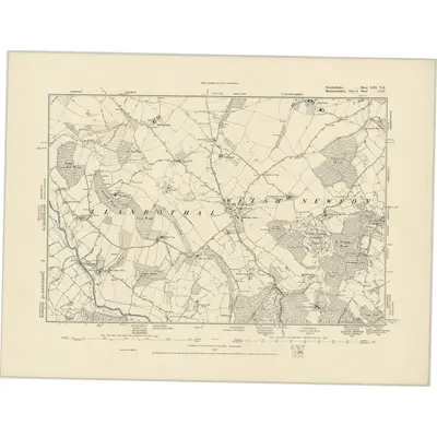1882 Map of Herefordshire LIII.NE, 1887 Print
