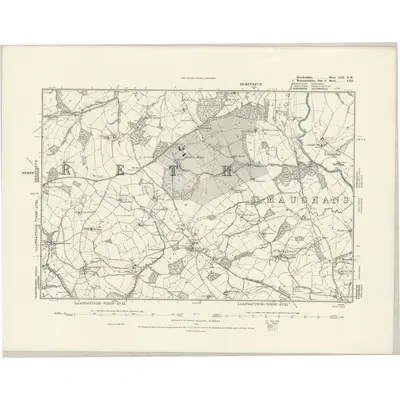 1881 Map of Herefordshire LIII.NW, 1888 Print
