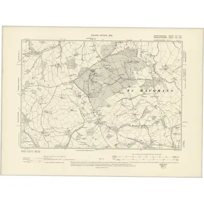 1903 Map of Herefordshire LIII.NW, 1905 Print