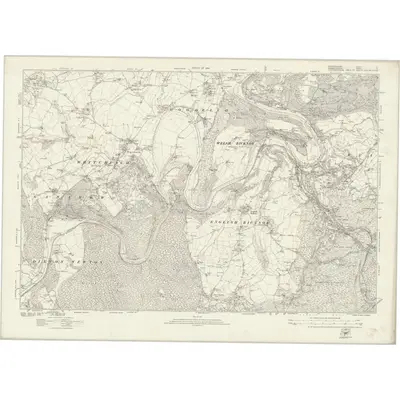 1903 Map of Herefordshire LIV, 1924 Print