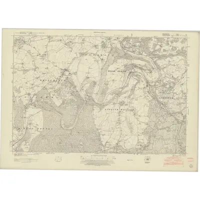 1943 Map of Herefordshire LIV, 1953 Print