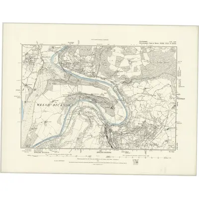 1878 Map of Herefordshire LIV.NE, 1888 Print