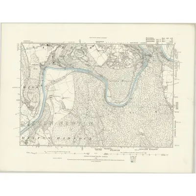 1878 Map of Herefordshire LIV.SW, 1888 Print