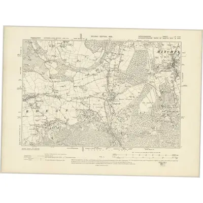1903 Map of Herefordshire LV.NW, 1905 Print