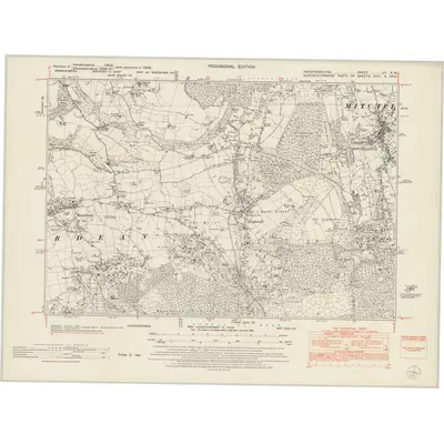 1948 Map of Herefordshire LV.NW, 1953 Print