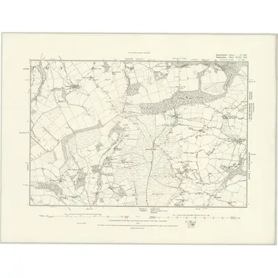 1887 Map of Herefordshire V.NE, 1888 Print