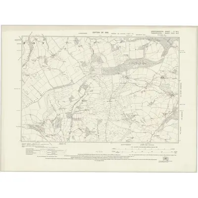 1926 Map of Herefordshire V.NE, 1930 Print