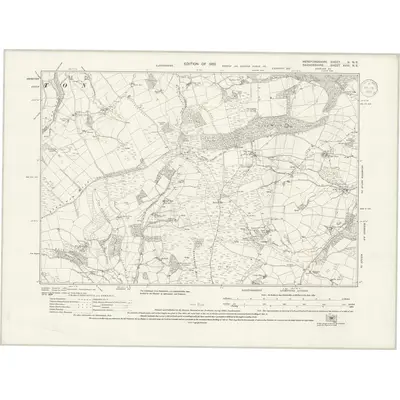 1926 Map of Herefordshire V.NE, 1940 Print