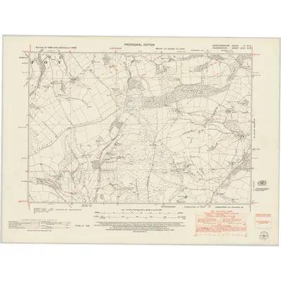 1949 Map of Herefordshire V.NE, 1953 Print
