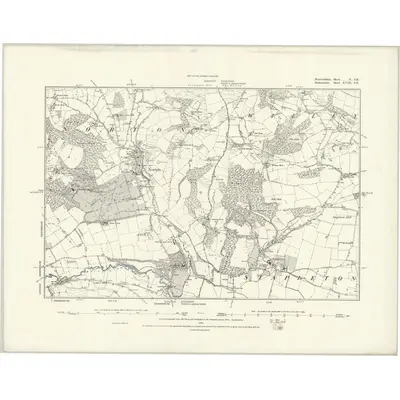 1884 Map of Herefordshire V.SE, 1888 Print