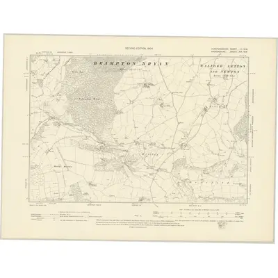 1902 Map of Herefordshire VI.NW, 1904 Print