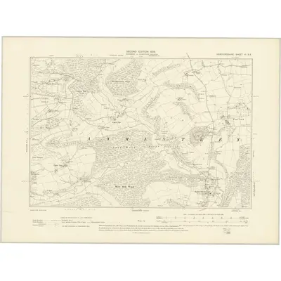 1902 Map of Herefordshire VI.SE, 1905 Print