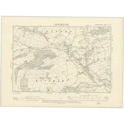 1902 Map of Herefordshire VI.SW, 1904 Print