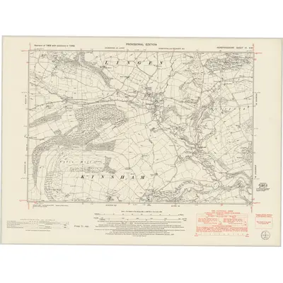 1949 Map of Herefordshire VI.SW, 1953 Print