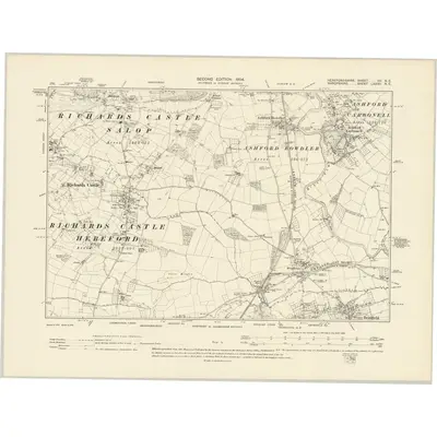 1902 Map of Herefordshire VII.NE, 1904 Print