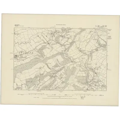 1883 Map of Herefordshire VII.NW, 1884 Print