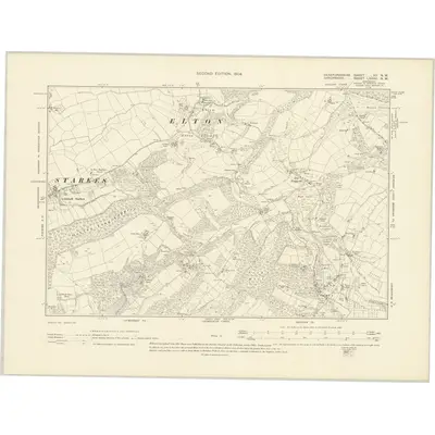 1902 Map of Herefordshire VII.NW, 1904 Print