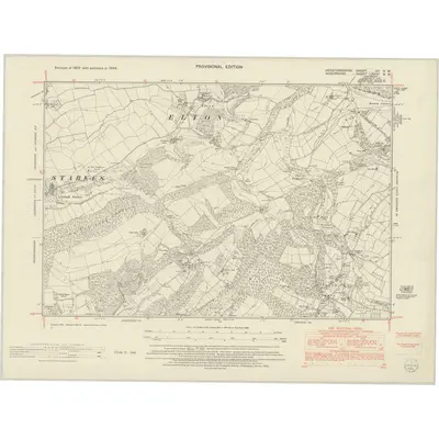 1949 Map of Herefordshire VII.NW, 1954 Print