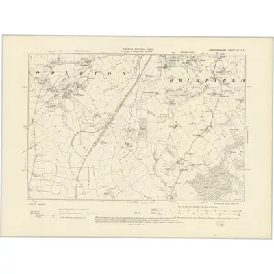 1902 Map of Herefordshire VII.SE, 1905 Print