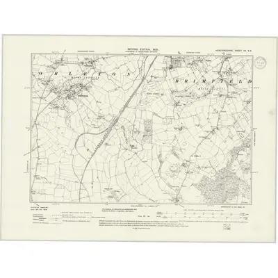 1902 Map of Herefordshire VII.SE, 1938 Print