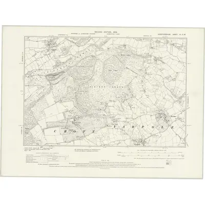 1902 Map of Herefordshire VII.SW, 1931 Print