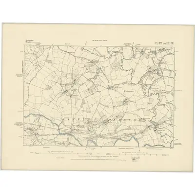 1883 Map of Herefordshire VIII.NW, 1884 Print