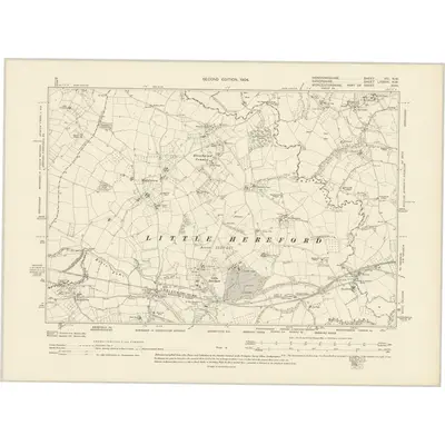 1902 Map of Herefordshire VIII.NW, 1904 Print