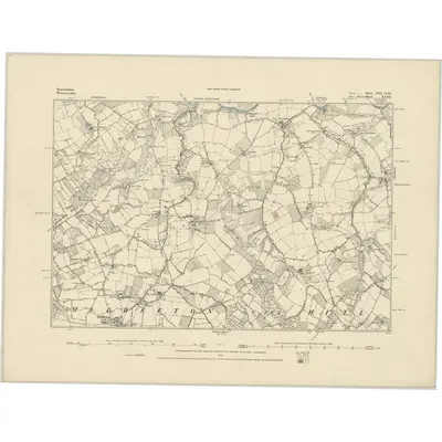1883 Map of Herefordshire VIII.SW, 1886 Print