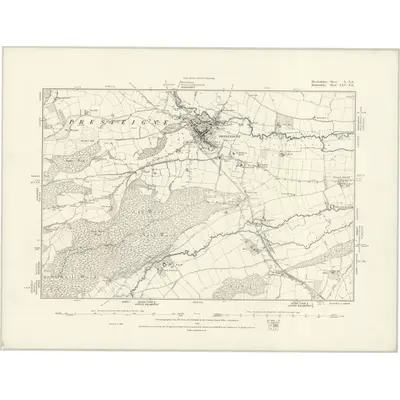1884 Map of Herefordshire X.NE, 1888 Print